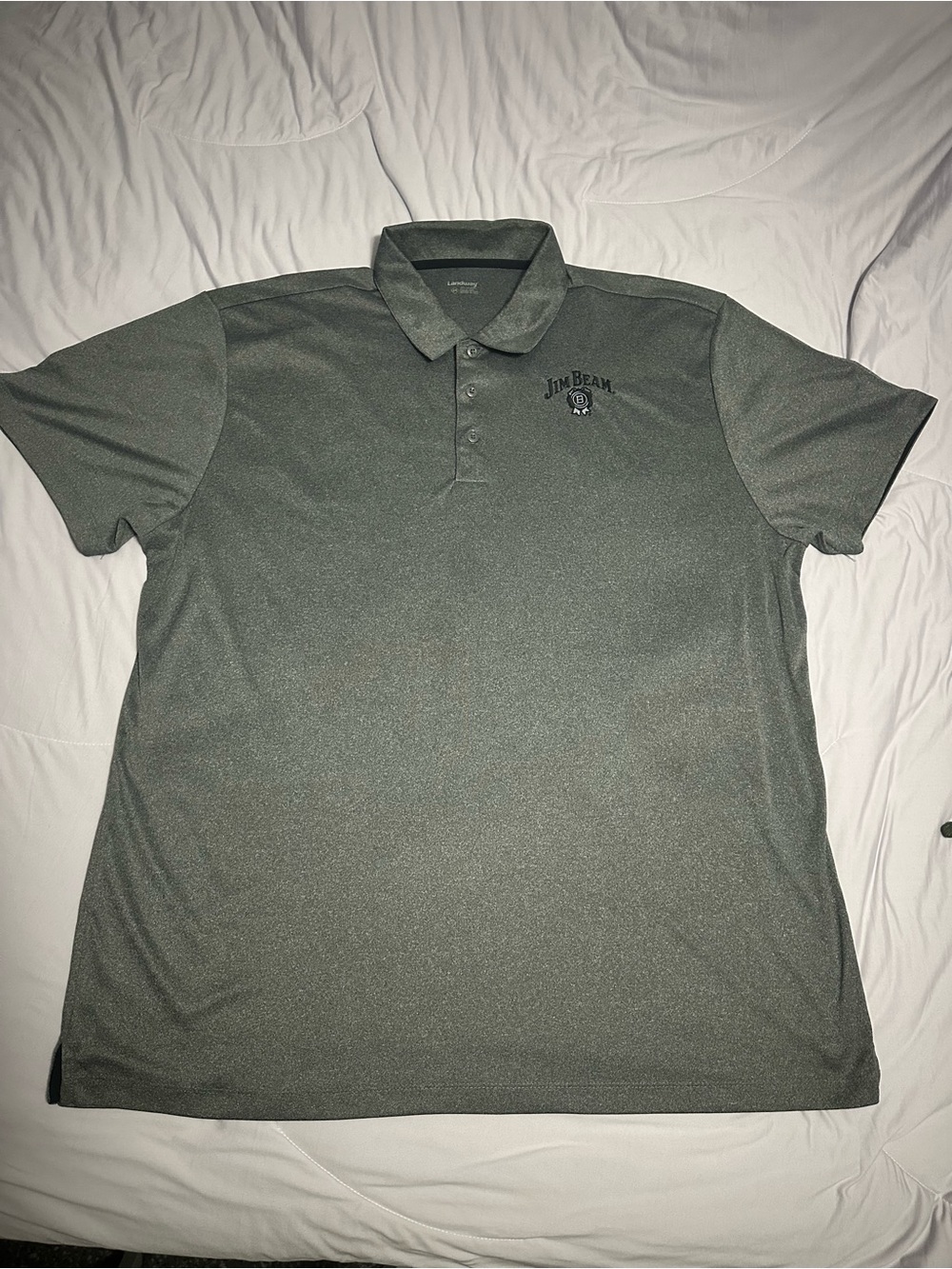 Jim Beam Men's Olive Green Polo Shirt - Classic Logo